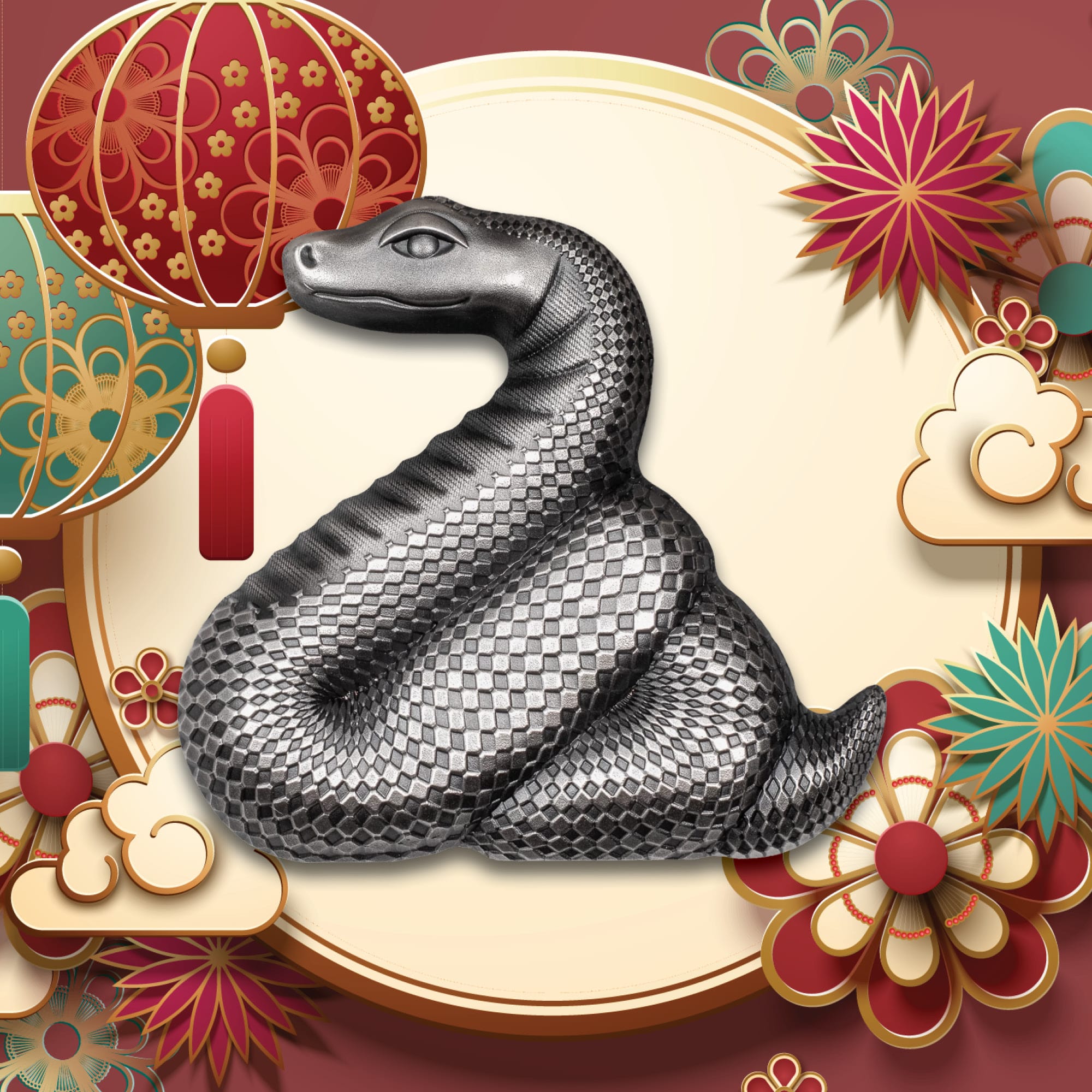 2025 Lunar Year Collection – Nimble Silver Snake 1-oz silver MS70