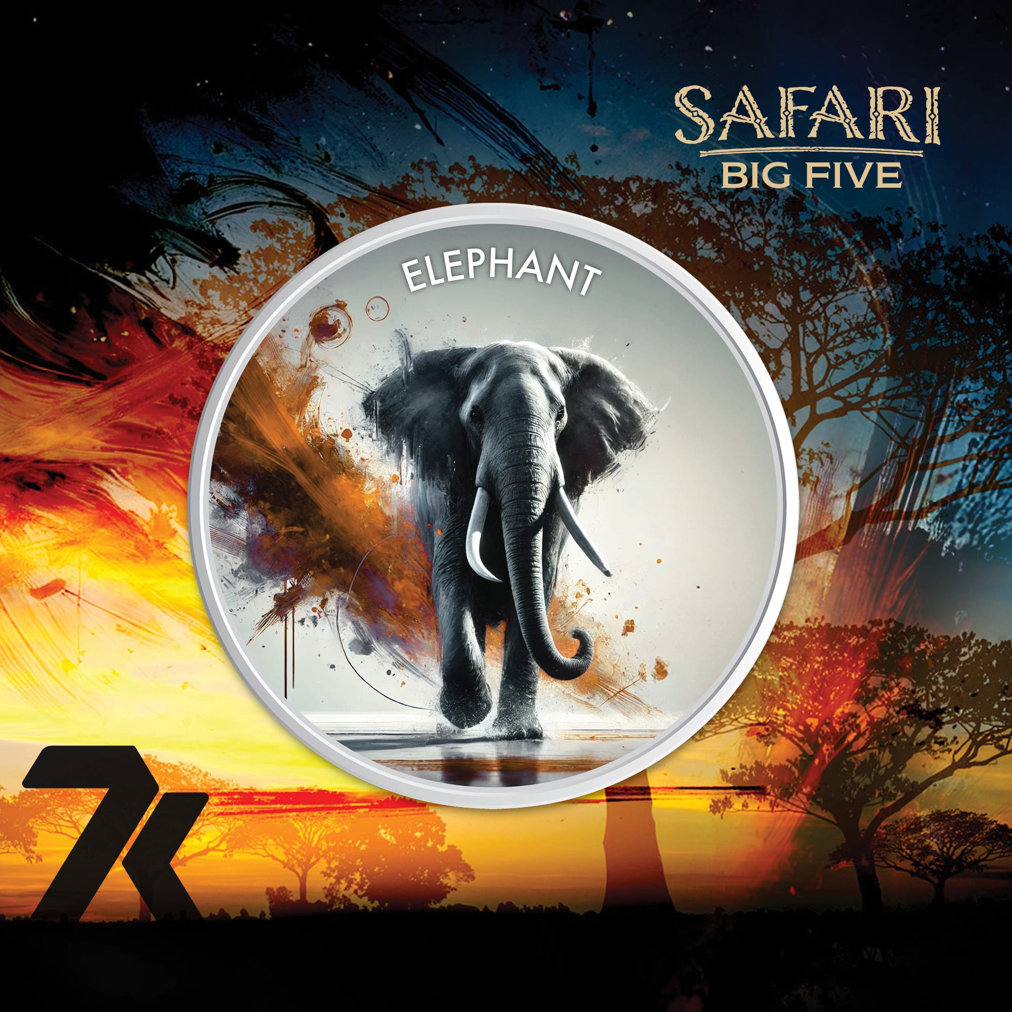 2025 Safari Big Five – Elephant 1-oz silver BU