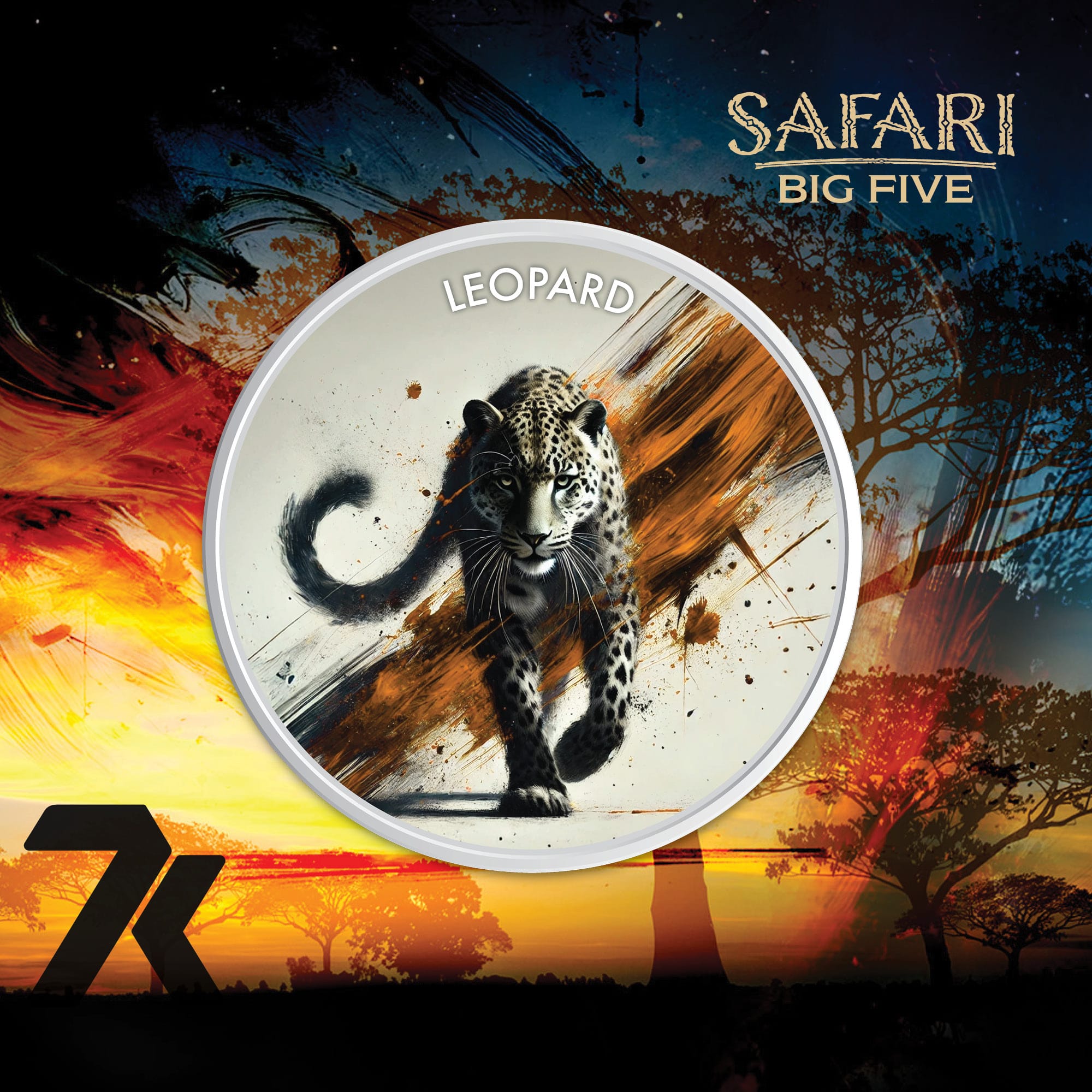 2025 Safari Big Five – Leopard 1-oz-silver BU