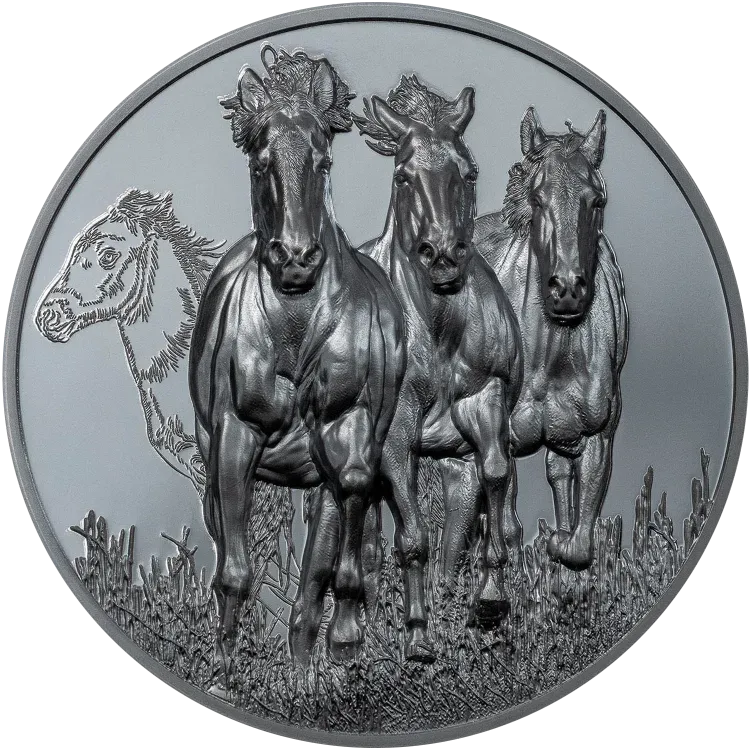 2022 Growing Up – Stallion 5-oz silver coin PF70 
