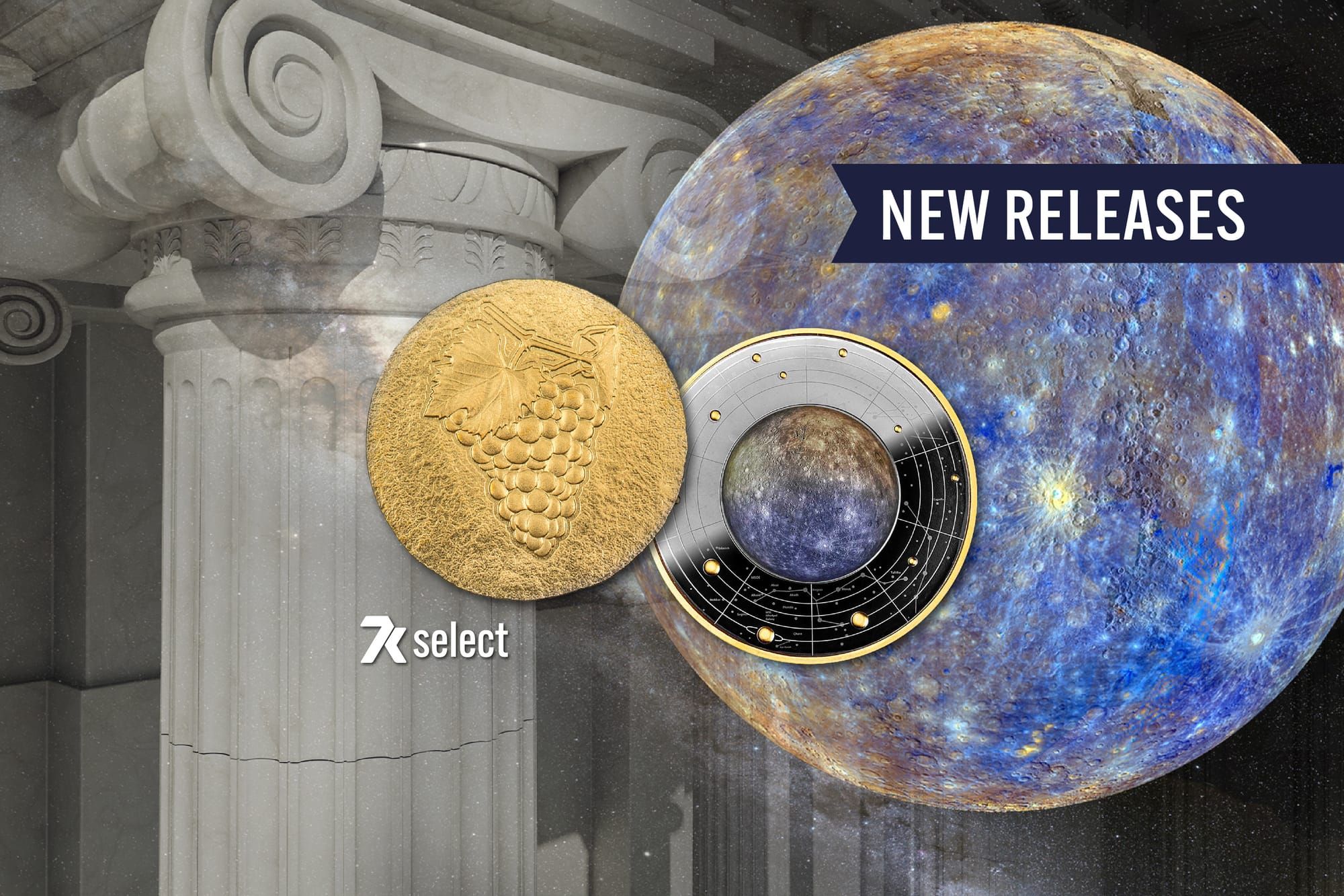 Double coin release with gold and silver