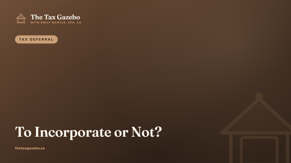Tax Deferral: To Incorporate or Not