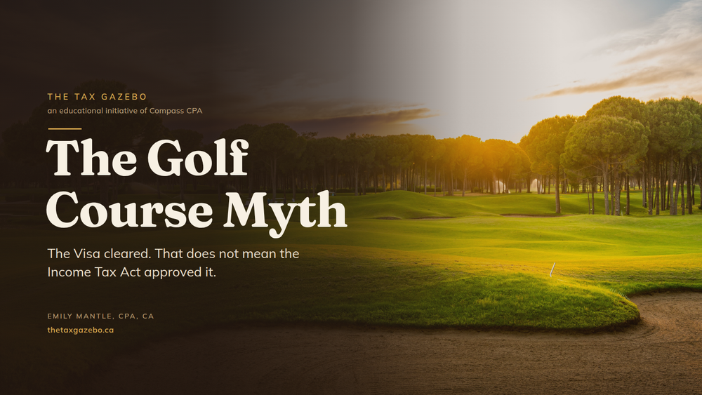 The Golf Course Myth:
What a “Write-Off” Actually Is