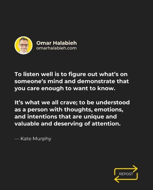 From Omar's Desk: You're Not Listening