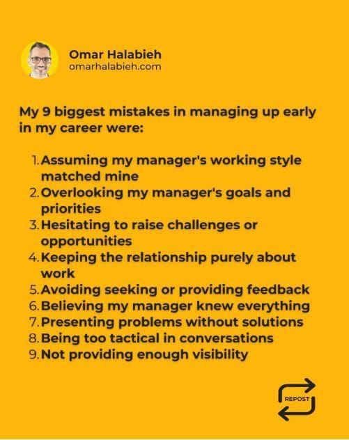 Mistakes in Managing Up a Career