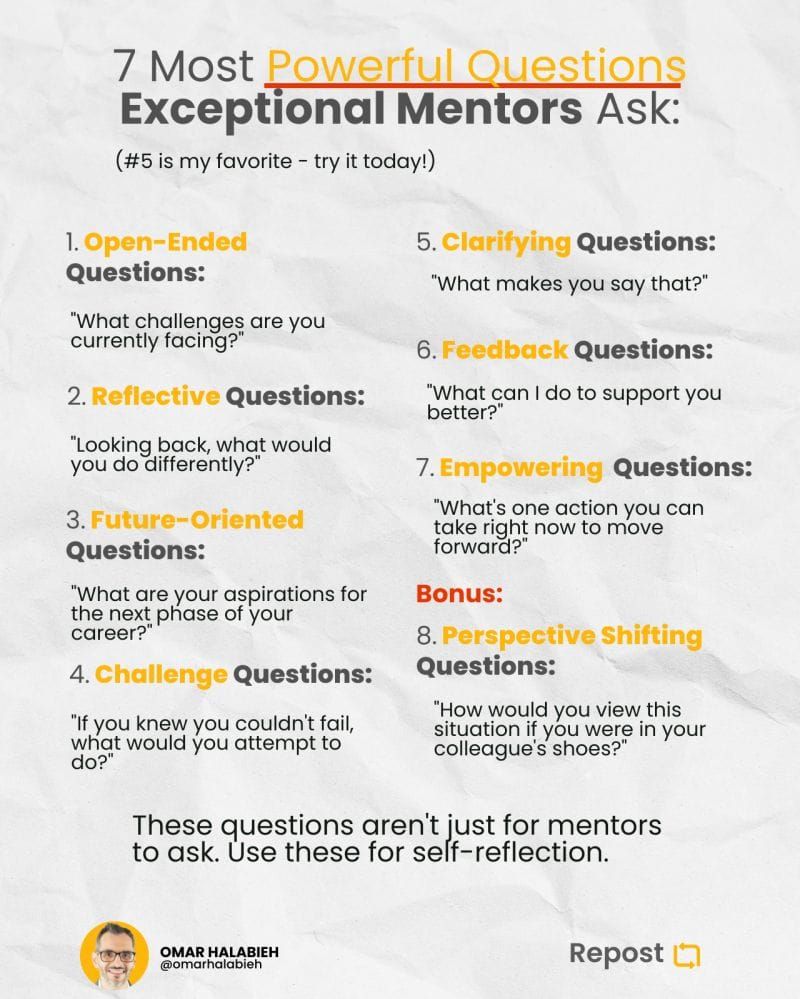 7 Most Powerful Questions Exceptional Mentors Ask: