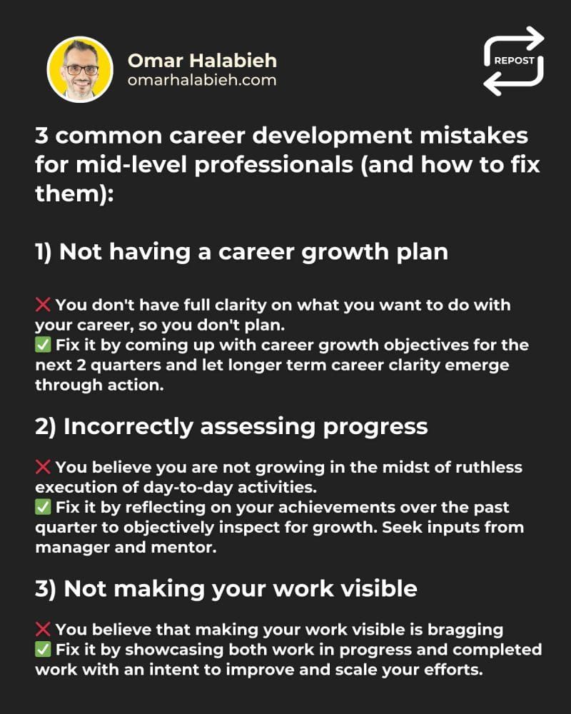 3 Common Career Development Mistakes for Mid-Level Professionals