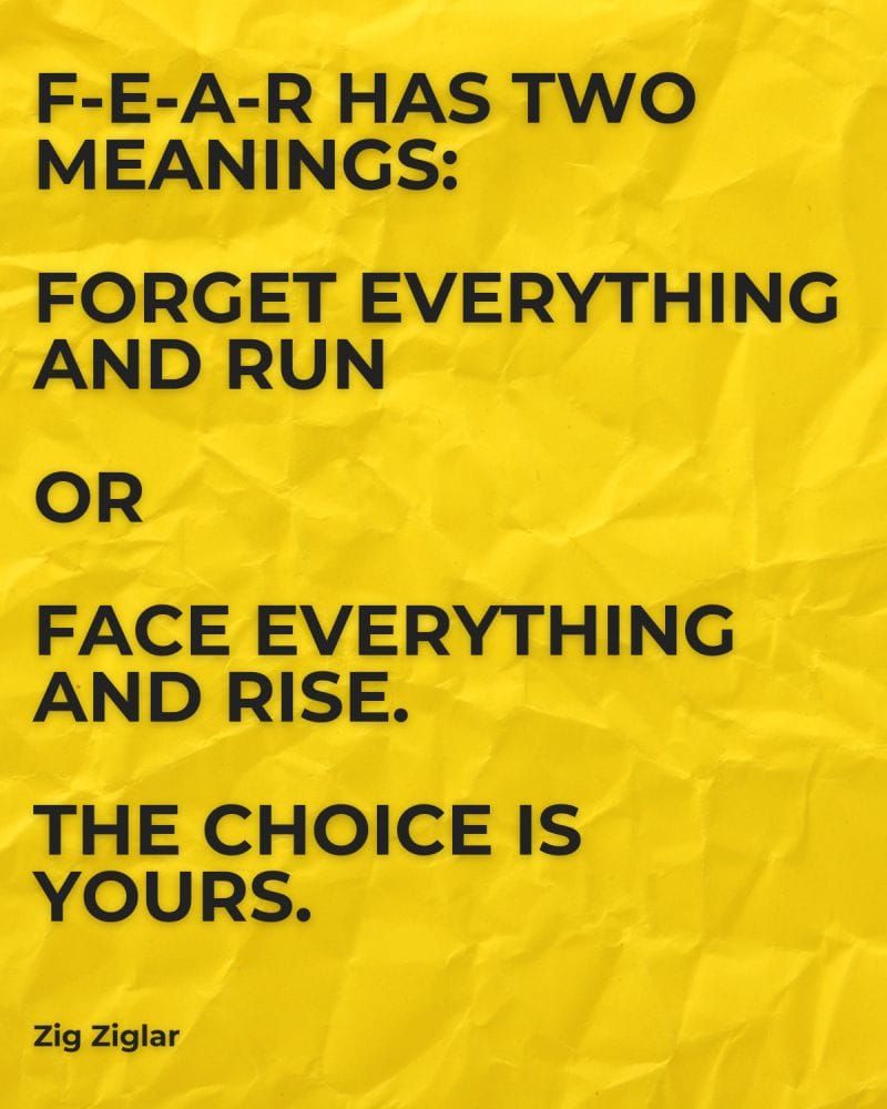 Reflection Friday: Fear: What’s Your Choice?