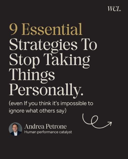 9 Essential Strategies to Stop Taking Things Personally
