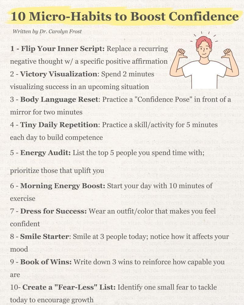 10 Micro-Habits to Boost Confidence