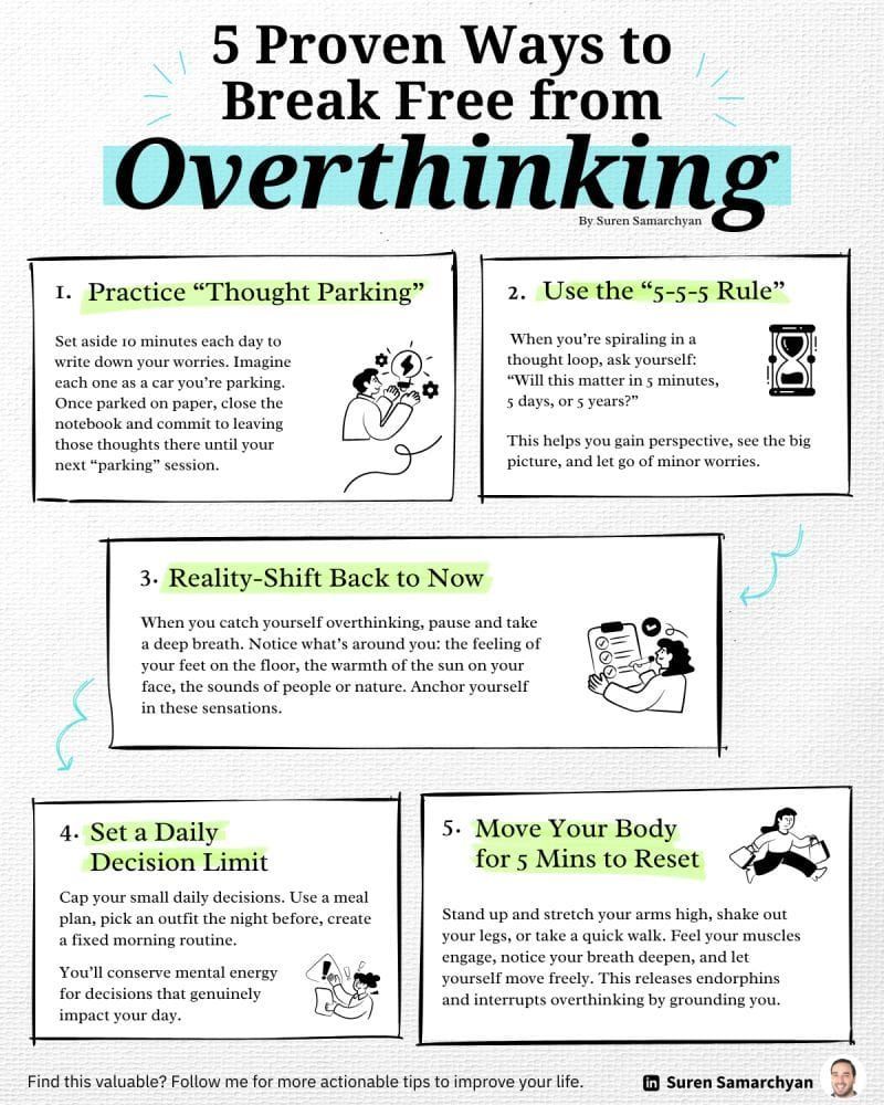 5 Ways to Stop Overthinking