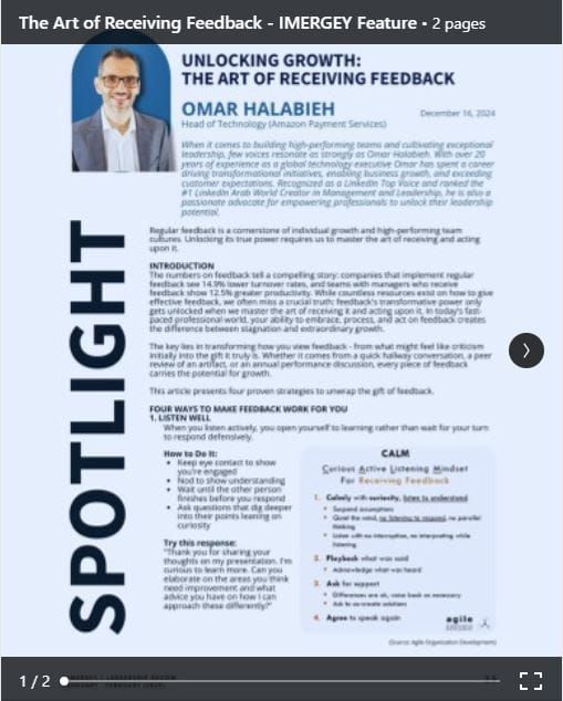 Unlocking Growth: The Art of Receiving Feedback