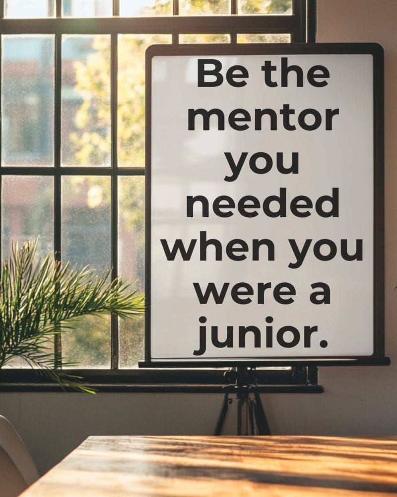 Be That Person for Someone Today. Be The Mentor.