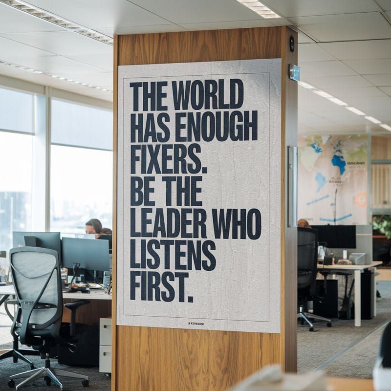 The Leadership Skill Nobody Teaches: Listening Without Fixing