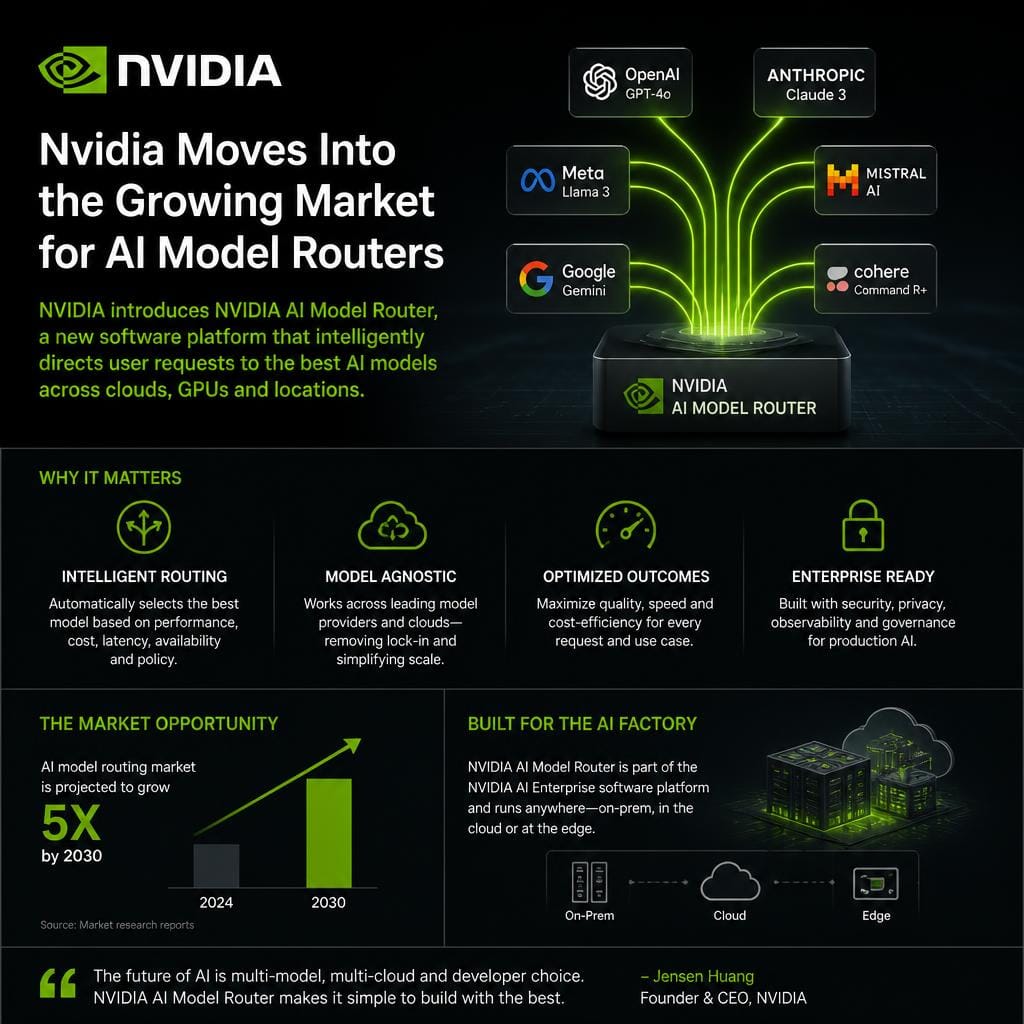 Photo: toolhunt.io Nvidia Enters AI Model Routing Market with NeMo Switchyard