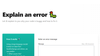 Explain An Error