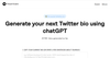Twitter Bio Generator