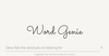 Word Ggenie