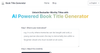 Book Title Generator