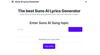 Suno AI Lyrics Generator