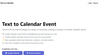 Text to Calendar