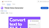 Tiktok Voice Generator Chrome Extension