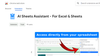 AI Sheets Assistant - Chrome Extension
