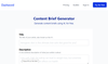 Content brief generator