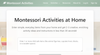 Montessori Activities at Home