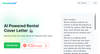 AI Powered Rental Cover Letter