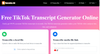 Saveto AI | TikTok Transcript Generator