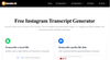 Saveto AI | Instagram Transcript Generator
