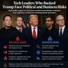 Tech Leaders Who Backed Trump Face Political and Business Risks