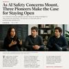 As AI Safety Concerns Mount, Three Pioneers Make the Case for Staying Open