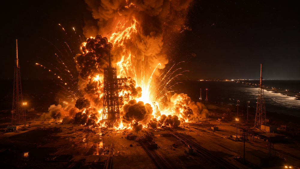 THE NIGHT THE SKY TURNED ORANGE: Blue Origin's New Glenn Destroyed in Catastrophic Pad Explosion