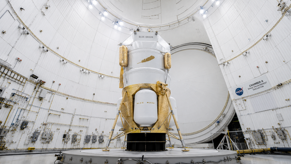 BLUE ORIGIN'S MOON LANDER SURVIVES NASA'S VACUUM CHAMBER