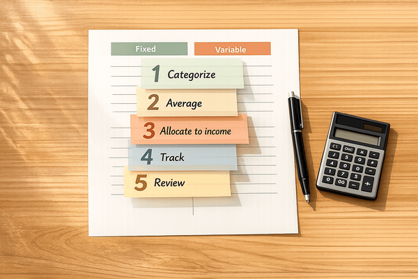 5 Steps to Budget Fixed and Variable Expenses