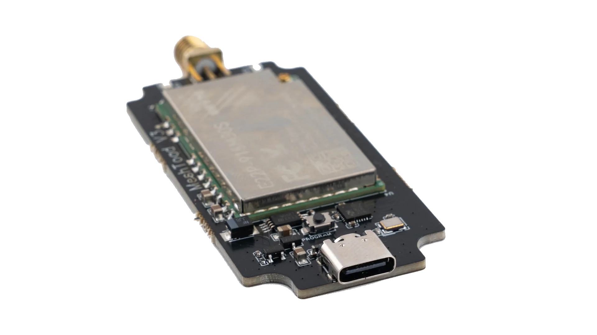 The USB-C port on the front of the MeshToad V3.