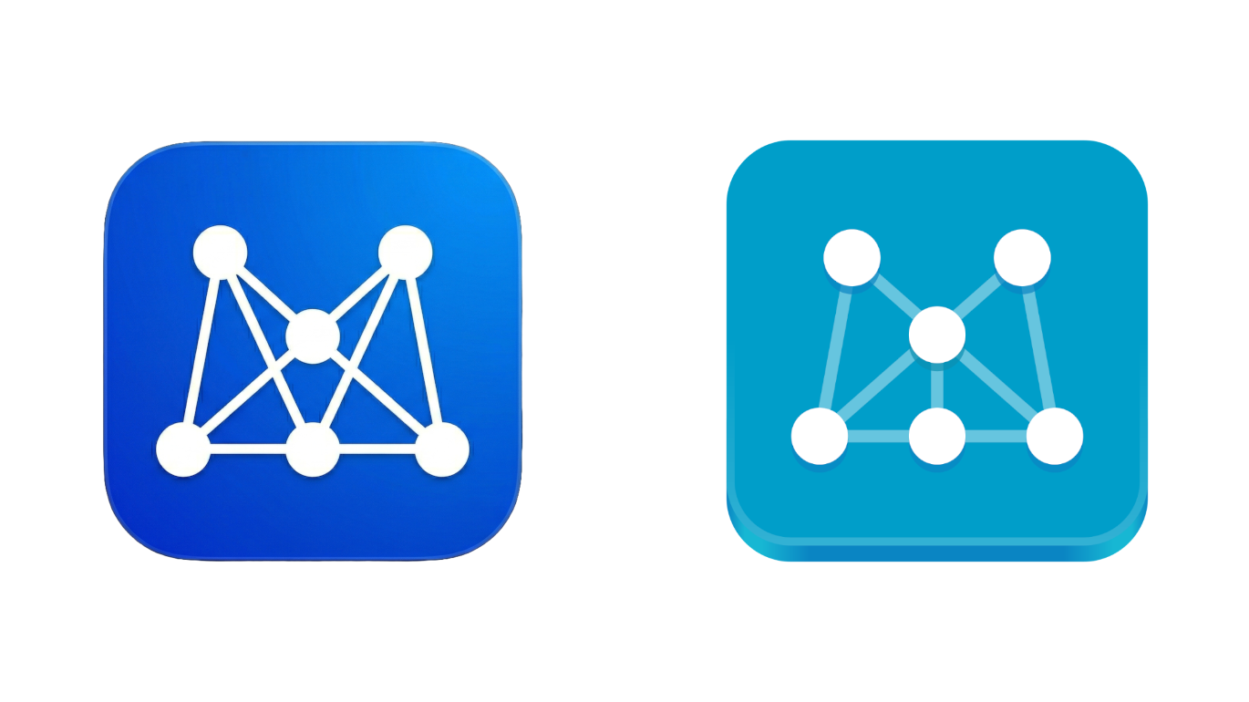 The old Meshy icon, on the left, next to the new icon, on the right.