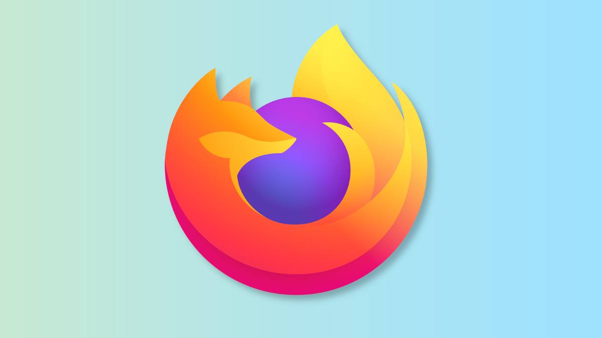 The Firefox logo, featuring an orange fox surrounding a blue globe, over a green-to-blue gradient.