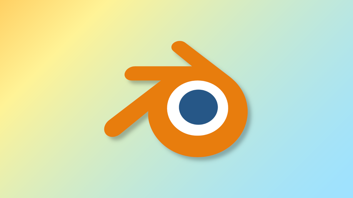 The Blender logo over a yellow-to-blue gradient.