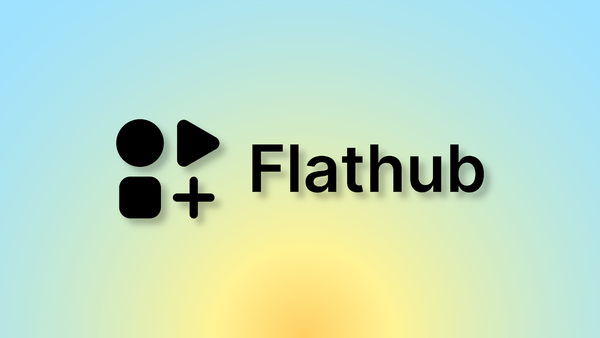 The Flathub logo on a yellow-to-blue sunrise-style gradient.