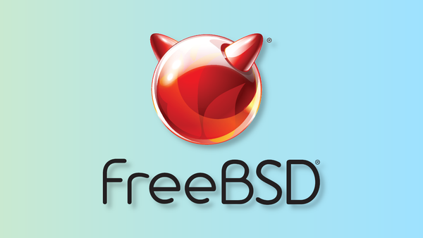 The FreeBSD logo and name on a green-to-blue background.