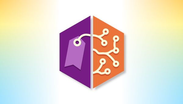 The MusicBrainz Picard logo, made up of a purple tag and a set of neurons, over a yellow, white, and blue gradient.