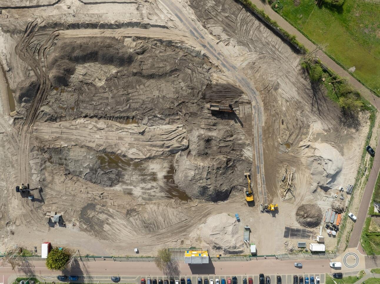 De Zanderij Zuid-bouwput op 12 april. Foto: Sam de Joode voor nieuwsuitcastricum.nl