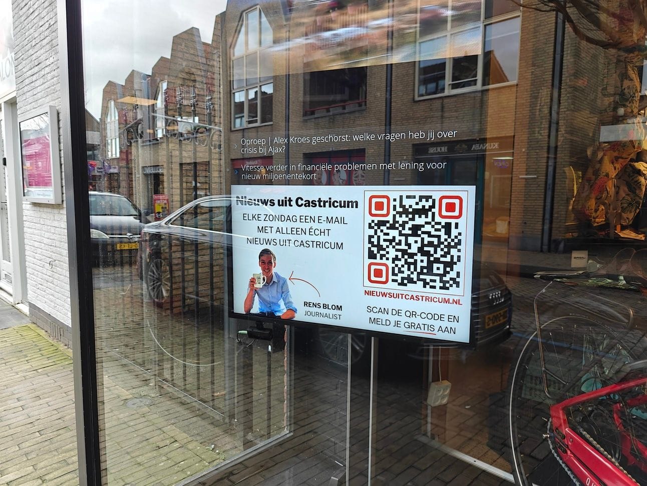 Leuk: je eigen advertentie terugzien in de Burgemeester Mooijstraat