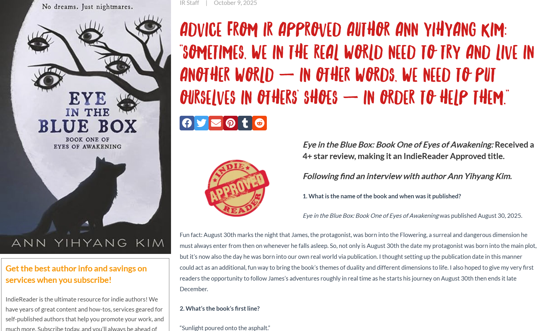 IndieReader Interview