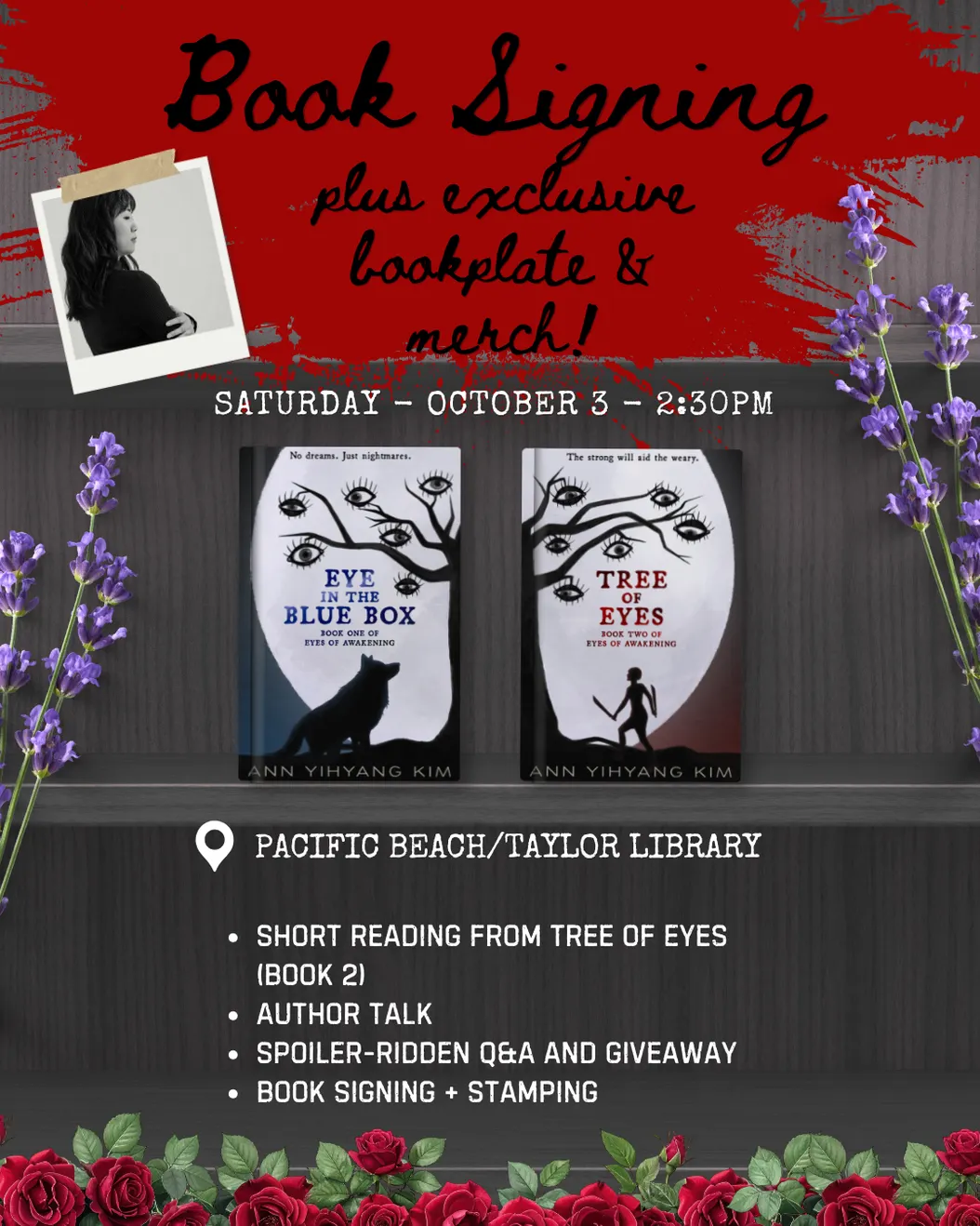 MY LAST AUTHOR EVENT - OCT. 3