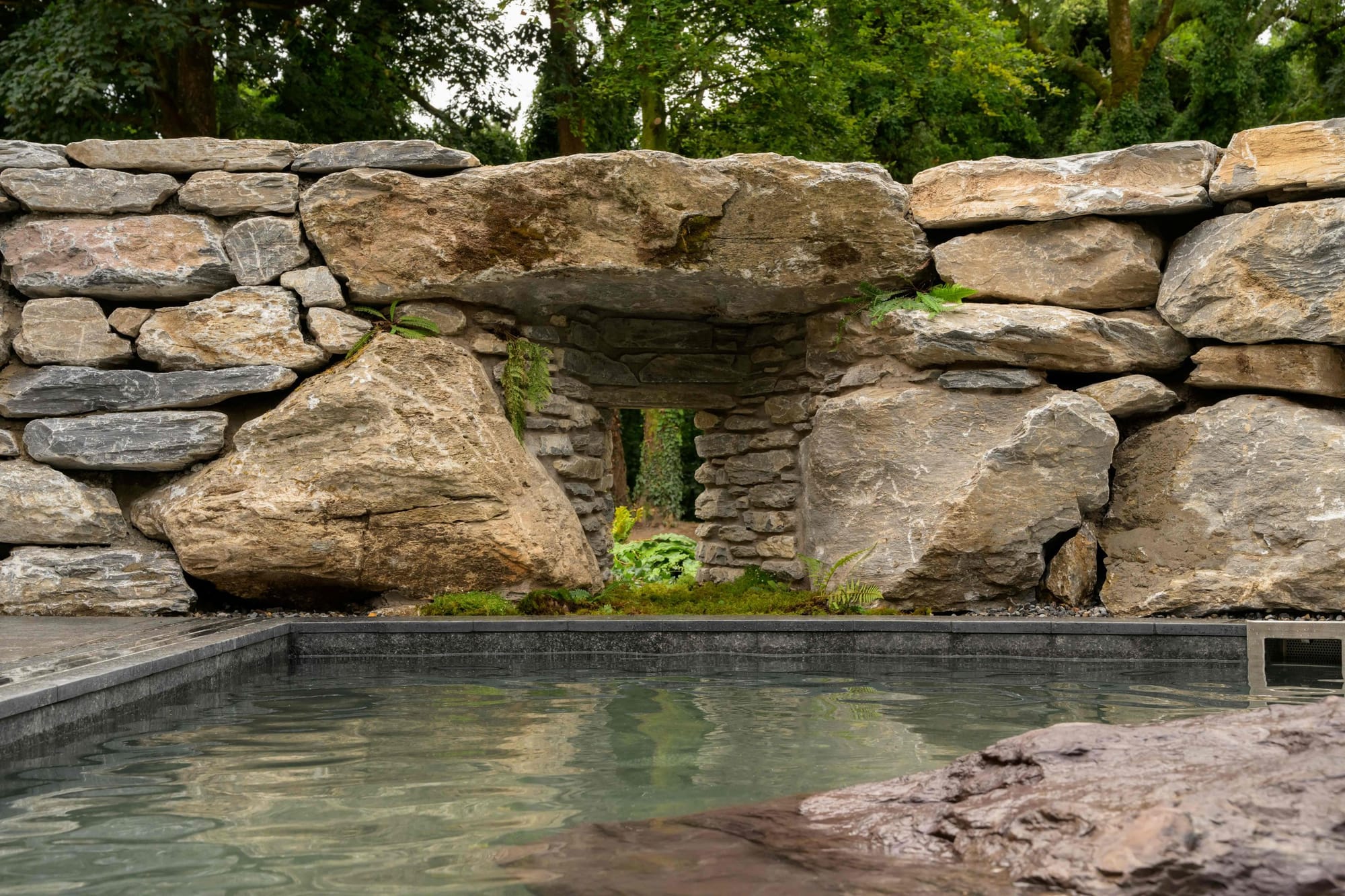 Stone mineral bath at the Landscape spa, Park Hotel Kenmare