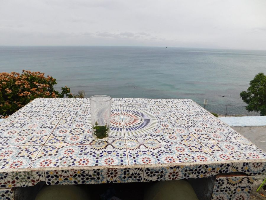 The terraces of Café Hafa in Tangier